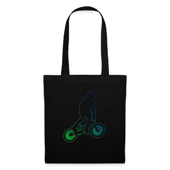 Herren Damen bmx jungen bmx fahrrad Radfahren - Stoffbeutel - Schwarz - Vorne