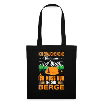 Keine Therapie Berge Geschenk - Tote Bag - black - Front