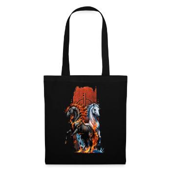 Elemental Equine: Fire and Water Horse - Tote Bag - black - Front