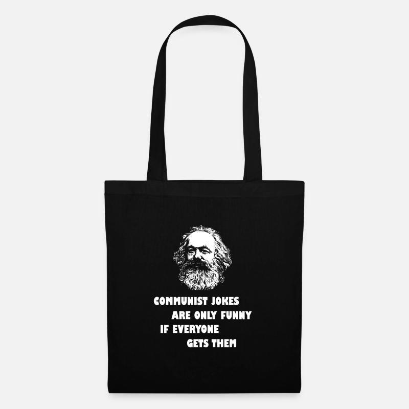 Marx communisme drôle d'énoncés d'humour - Sac en tissu - noir