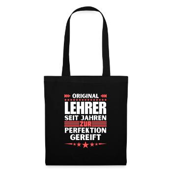 Zur Perfektion gereifter Lehrer - Stoffbeutel - Schwarz - Vorne