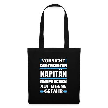 Don't talk to stressed captain! - Tote Bag - black - Front