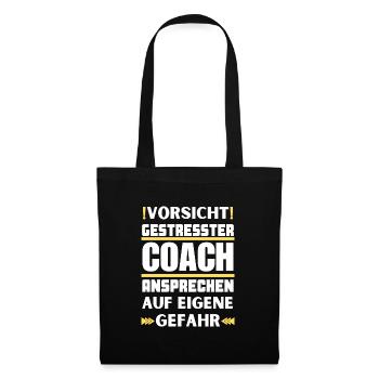 Ne parlez pas à un coach stressé ! - Sac en tissu - noir - Devant