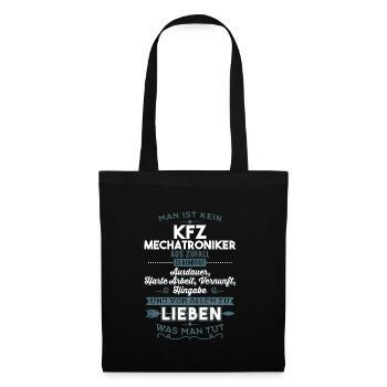 Lieben was man tut - KFZ Mechatroniker - Stoffbeutel - Schwarz - Vorne