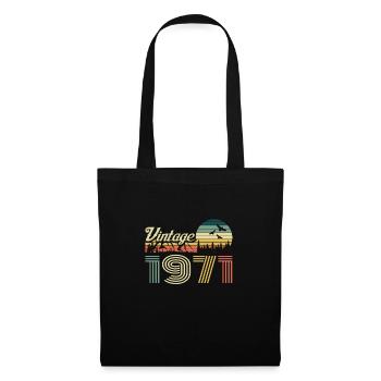 Vintage 1971 Vintage 1971 Anniversaire Rétro Vintage - Sac en tissu - noir - Devant