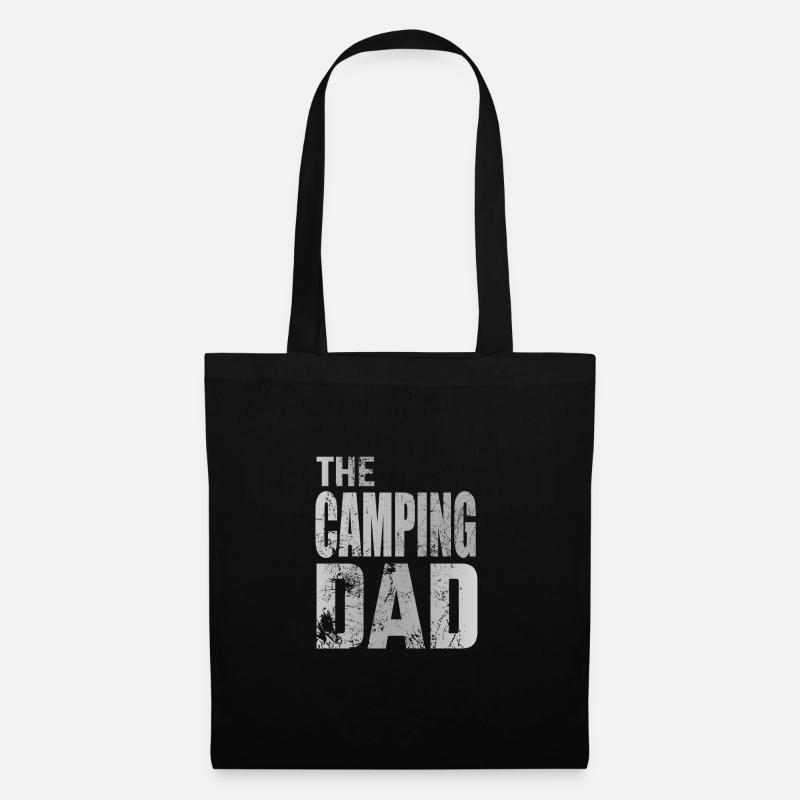 Camping Dad Camper Papa Wohnwagen Campen Geschenk - Stoffbeutel - Schwarz