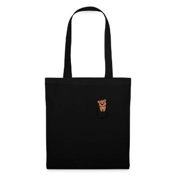 Bear Brown Bear Bar Wilderness Teddy Animal Gift - Tote Bag - black - Front