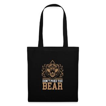 Bear Brown Bear Bar Wilderness Teddy Animal Gift - Tote Bag - black - Front