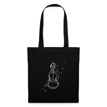 Violon Violons Violons Notes de musique - Sac en tissu - noir - Devant