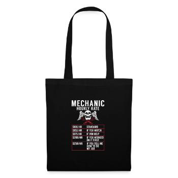 Mechanic Rates Funny Mechanic Hourly Rate Workshop - Tote Bag - black - Front