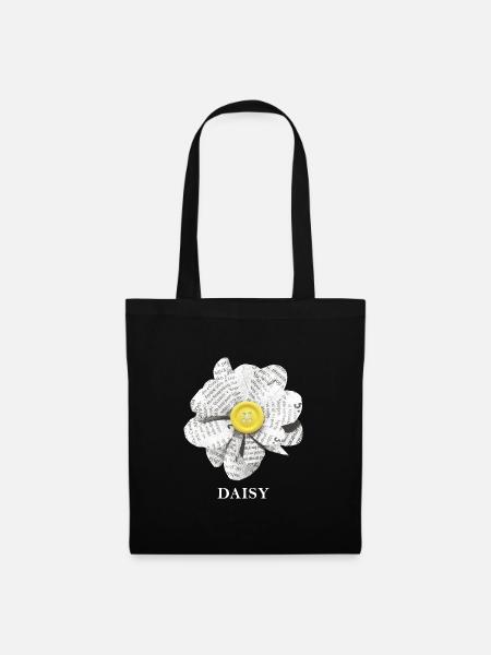 Daisy Flower - Tote Bag - black