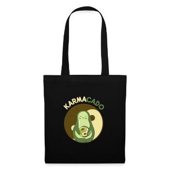 Avocado Karmacado Vegan Meditation Namaste Karma - Stoffbeutel - Schwarz - Vorne