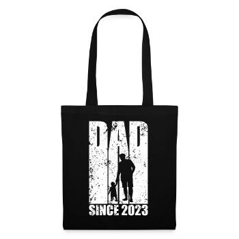 PAPA VATERTAG DAD SINCE 2023 - Stoffbeutel - Schwarz - Vorne