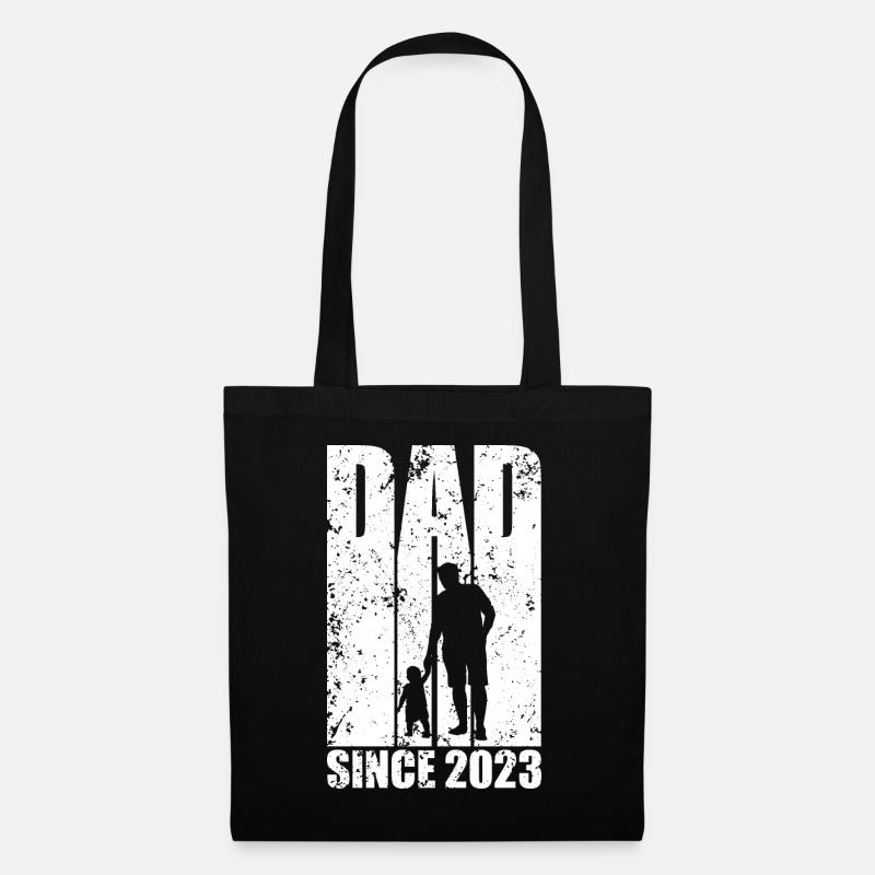 PAPA VATERTAG DAD SINCE 2023 - Stoffbeutel - Schwarz