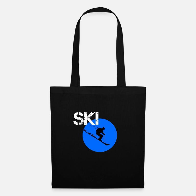 Ski Design blau - Stoffbeutel - Schwarz