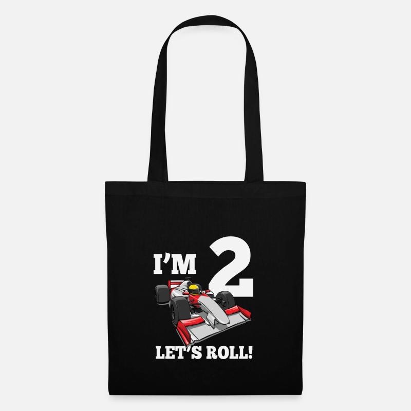 Ich Bin 2 Let's Roll Rennwagen für 2-jährige - Stoffbeutel - Schwarz