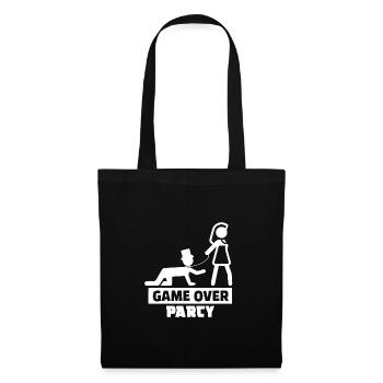 Game Over Bachelor Party Wedding Shower Marriage - Tote Bag - black - Front