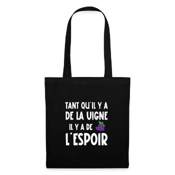 tant qu'il y a de la vigne - Sac en tissu - noir - Devant