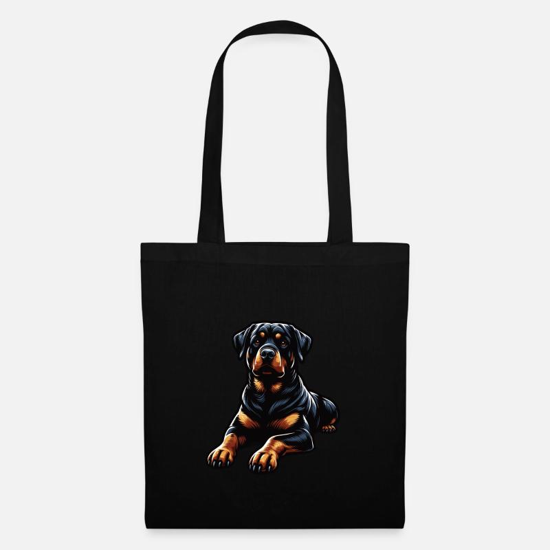 Rottweiler - Stoffbeutel - Schwarz