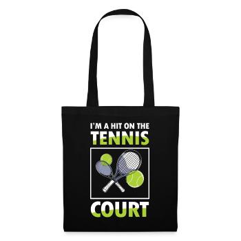 On The Tennis Court - Stoffbeutel - Schwarz - Vorne