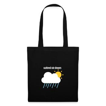 scattered rain showers - occasional rain showers - Tote Bag - black - Front