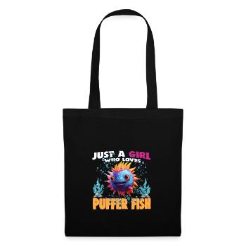 Just a Girl who Loves PUFFER FISH - Tote Bag - black - Front