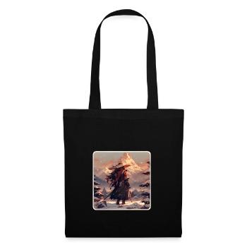 Samurai in a snowy landscape - Tote Bag - black - Front