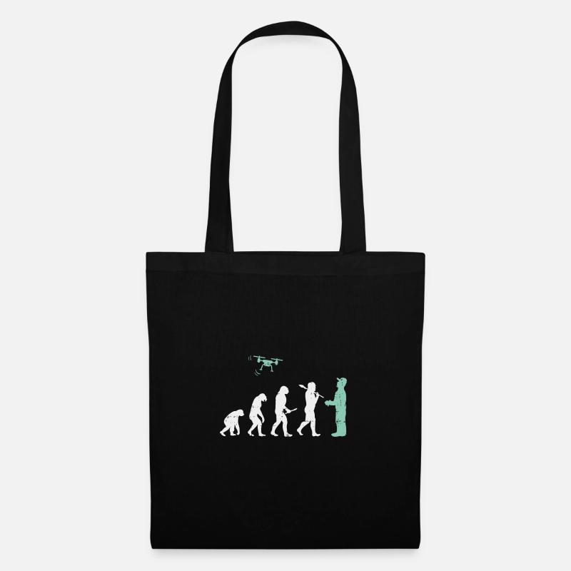 Evolution Drohne T-Shirt I Modellbau I Geschenk - Stoffbeutel - Schwarz