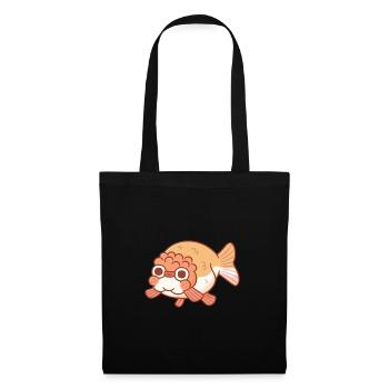 Süßes Derpy Ranchu Goldfisch Gekritzel - Stoffbeutel - Schwarz - Vorne