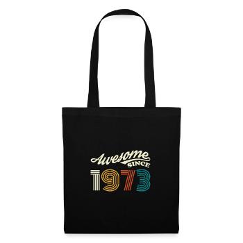Vintage 1973 anniversaire rétro vintage cadeau - Sac en tissu - noir - Devant