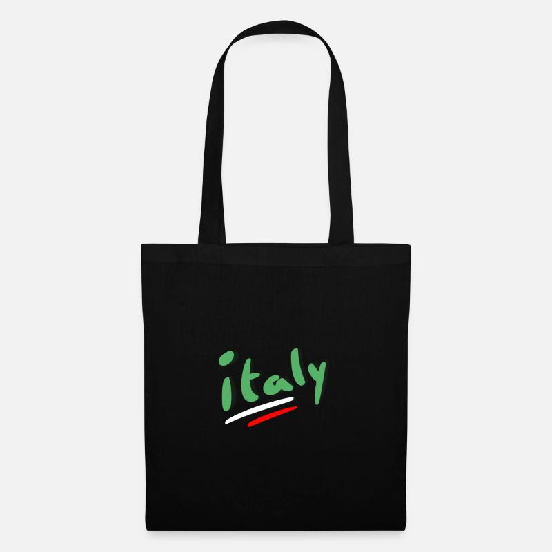 Italien - Stoffbeutel - Schwarz