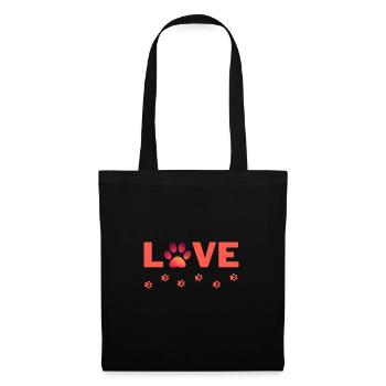 Love your Dog - Stoffbeutel - Schwarz - Vorne
