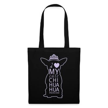 Chihuahua Princess - Stoffbeutel - Schwarz - Vorne