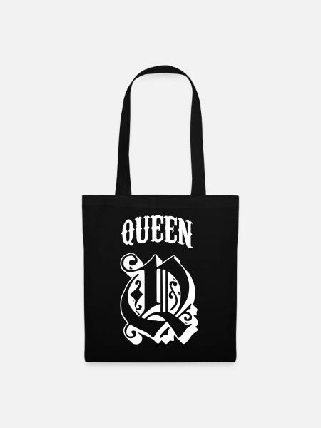 KING - QUEEN Partnerlook - Stoffbeutel - Schwarz