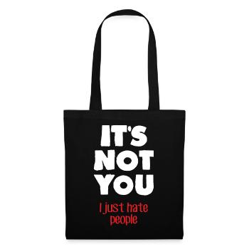 I hate people (dark) - Tote Bag - black - Front