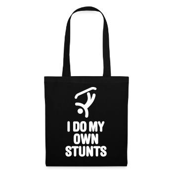 Funny snowboarding snowboard I do my own stunts - Tote Bag - black - Front