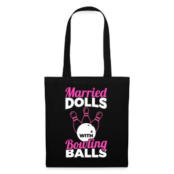 Bowler Femme - Sac en tissu - noir - Devant