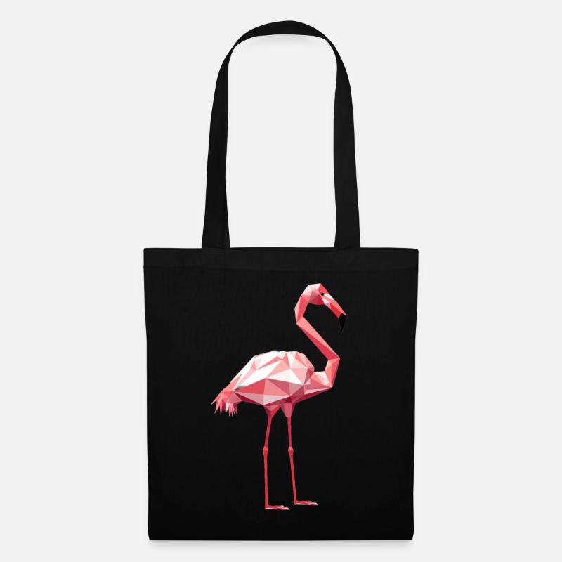 Flamingo in Geometric Style - Tote Bag - black