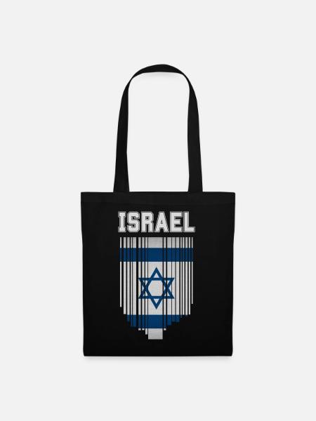 Flag of Israel, Israeli pride - Tote Bag - black