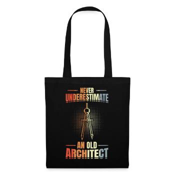 Ne sous-estimez jamais un vieil architecte - Sac en tissu - noir - Devant