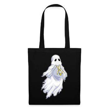 Geist Halloween Banane - Stoffbeutel - Schwarz - Vorne