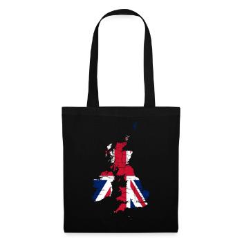 United Kingdom Flag Landscape England - Stoffbeutel - Schwarz - Vorne