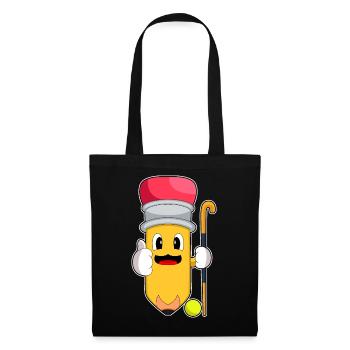 Crayon de hockey sur gazon Stick - Sac en tissu - noir - Devant