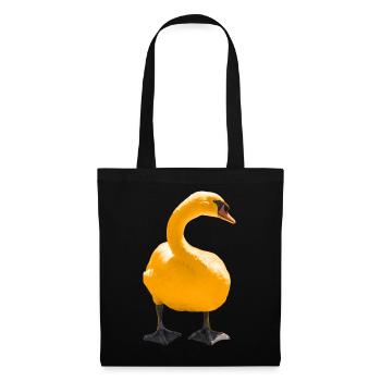 Impression d’art cygne élégant - Sac en tissu - noir - Devant