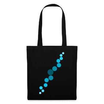 Bulles bleues - Sac en tissu - noir - Devant
