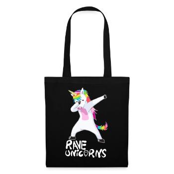 Logo Rave Unicorns White Text - Tote Bag - black - Front