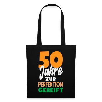 Lustiges 50. Geburtstag Geburtstagsshirt Geschenk - Stoffbeutel - Schwarz - Vorne