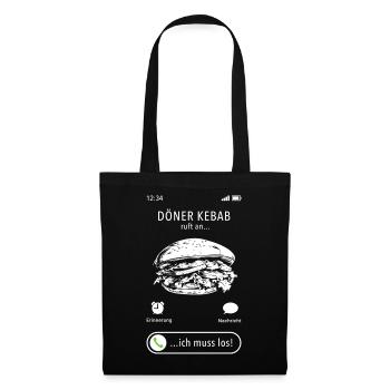 My doner kebab is calling - I have to go - saying - Tote Bag - black - Front
