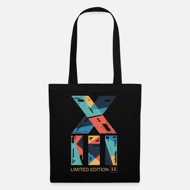Limited Edition Römisch XIII 13 Jahre Geburtstag - Stoffbeutel - Schwarz
