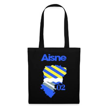 Map of Aisne Blue Yellow 02 - Tote Bag - black - Front